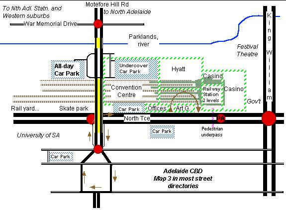 Map of Adelaide Station environs