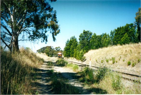 Train in cutting